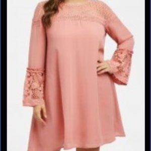 Peach Flared Queen-sized Dress